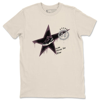 AJ3 A Ma Maniere x Black shirts to match jordans Kicks Make You Glow sneaker match tees A Ma Maniere x Air Jordan 3 “Black” SNRT Sneaker Tees streetwear brand Natural 2 unisex cotton tee