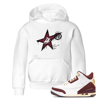 3s A Ma Maniere x Burgundy Crush shirts to match jordans Kicks Make You Glow sneaker match teesA Ma Maniére x Air Jordan 3 "Burgundy Crush" SNRT Sneaker Tees streetwear brand Baby and Youth White 1 cotton tee