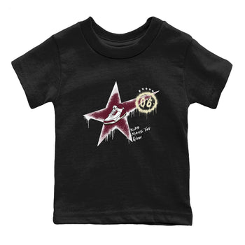 3s A Ma Maniere x Burgundy Crush shirts to match jordans Kicks Make You Glow sneaker match teesA Ma Maniére x Air Jordan 3 "Burgundy Crush" SNRT Sneaker Tees streetwear brand Baby and Youth Black 2 cotton tee