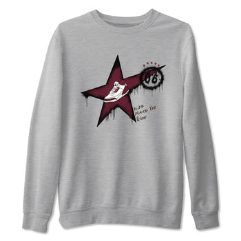 3s A Ma Maniere x Burgundy Crush shirts to match jordans Kicks Make You Glow sneaker match teesA Ma Maniére x Air Jordan 3 "Burgundy Crush" SNRT Sneaker Tees streetwear brand Heather Grey 2 unisex cotton tee