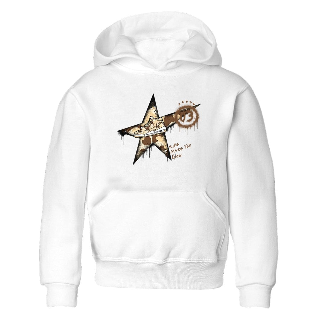 AJ3 Desert Camo shirts to match jordans Kicks Make You Glow sneaker match tees Air Jordan 3 Desert Camo SNRT Sneaker Tees streetwear brand Baby and Youth White 2 cotton tee