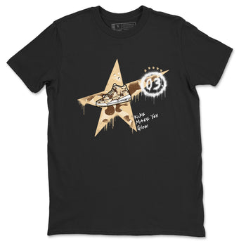 AJ3 Desert Camo shirts to match jordans Kicks Make You Glow sneaker match tees Air Jordan 3 Desert Camo SNRT Sneaker Tees streetwear brand Black 2 unisex cotton tee