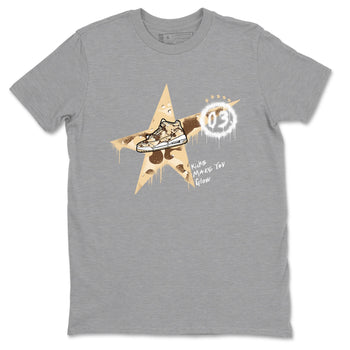 AJ3 Desert Camo shirts to match jordans Kicks Make You Glow sneaker match tees Air Jordan 3 Desert Camo SNRT Sneaker Tees streetwear brand Heather Grey 2 unisex cotton tee
