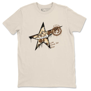 AJ3 Desert Camo shirts to match jordans Kicks Make You Glow sneaker match tees Air Jordan 3 Desert Camo SNRT Sneaker Tees streetwear brand Natural 2 unisex cotton tee