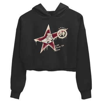 4s A Ma Maniere x Fossil Stone shirts to match jordans Kicks Make You Glow sneaker match tees 4s A Ma Maniere x Fossil Stone match shoes to clothes SNRT Sneaker Tees unisex cotton Black 2 crop tee