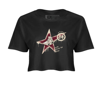 4s A Ma Maniere x Fossil Stone shirts to match jordans Kicks Make You Glow sneaker match tees 4s A Ma Maniere x Fossil Stone match shoes to clothes SNRT Sneaker Tees unisex cotton Black 2 crop tee