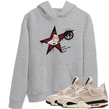 4s A Ma Maniere x Fossil Stone shirts to match jordans Kicks Make You Glow sneaker match tees 4s A Ma Maniere x Fossil Stone match shoes to clothes SNRT Sneaker Tees unisex cotton Heather Grey 1 shirts
