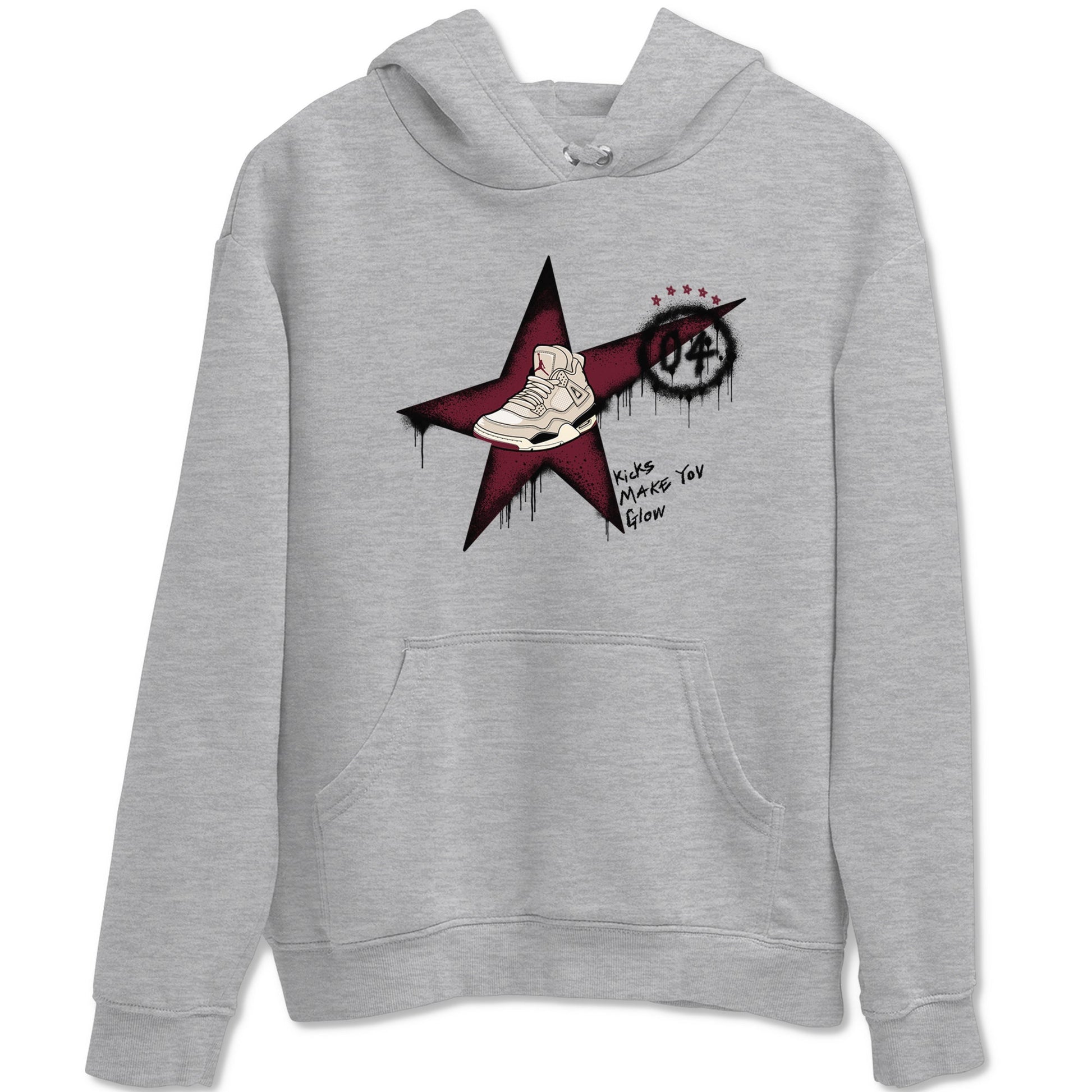 4s A Ma Maniere x Fossil Stone shirts to match jordans Kicks Make You Glow sneaker match tees 4s A Ma Maniere x Fossil Stone match shoes to clothes SNRT Sneaker Tees unisex cotton Heather Grey 2 shirts