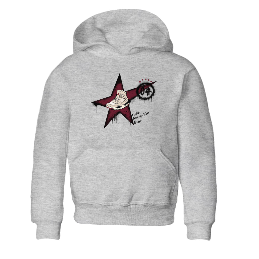 4s A Ma Maniere x Fossil Stone shirts to match jordans Kicks Make You Glow sneaker match tees 4s A Ma Maniere x Fossil Stone match shoes to clothes SNRT Sneaker Tees Youth Baby Heather Grey 2 tee