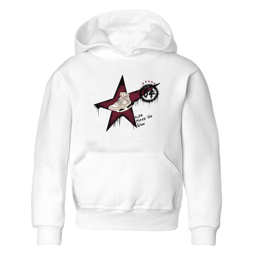 4s A Ma Maniere x Fossil Stone shirts to match jordans Kicks Make You Glow sneaker match tees 4s A Ma Maniere x Fossil Stone match shoes to clothes SNRT Sneaker Tees Youth Baby White 2 tee
