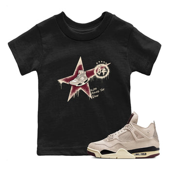 4s A Ma Maniere x Fossil Stone shirts to match jordans Kicks Make You Glow sneaker match tees 4s A Ma Maniere x Fossil Stone match shoes to clothes SNRT Sneaker Tees Youth Baby Black 1 tee