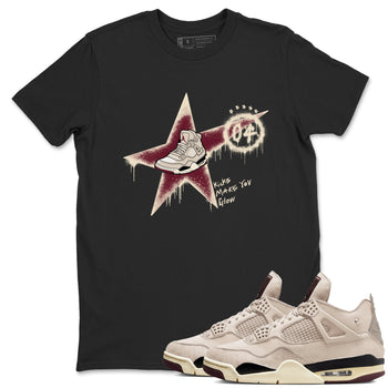 4s A Ma Maniere x Fossil Stone shirts to match jordans Kicks Make You Glow sneaker match tees 4s A Ma Maniere x Fossil Stone match shoes to clothes SNRT Sneaker Tees unisex cotton Black 1 shirts