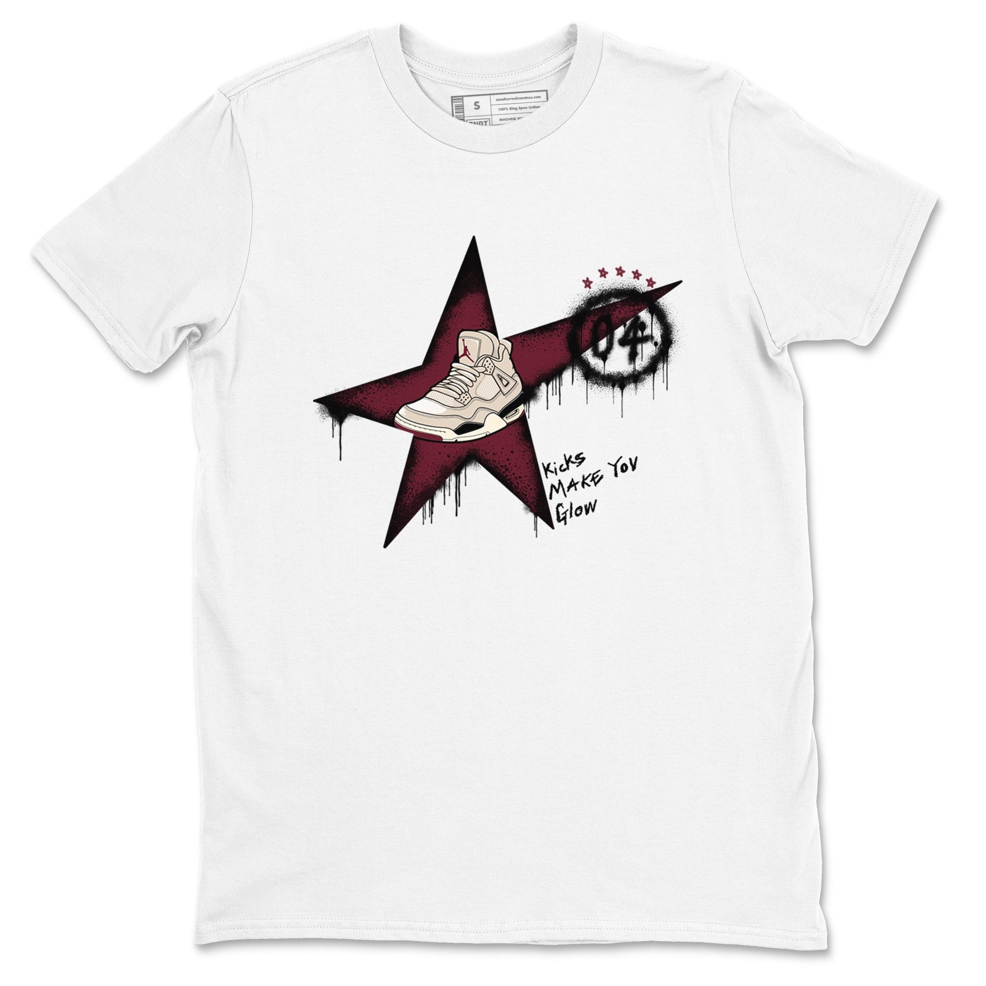 4s A Ma Maniere x Fossil Stone shirts to match jordans Kicks Make You Glow sneaker match tees 4s A Ma Maniere x Fossil Stone match shoes to clothes SNRT Sneaker Tees unisex cotton White 2 shirts