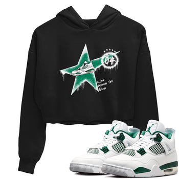 4s Oxidized Green shirts to match jordans Kicks Make You Glow sneaker match tees Air Jordan 4 Oxidized Green SNRT Sneaker Tees streetwear brand Black 1 crop tee