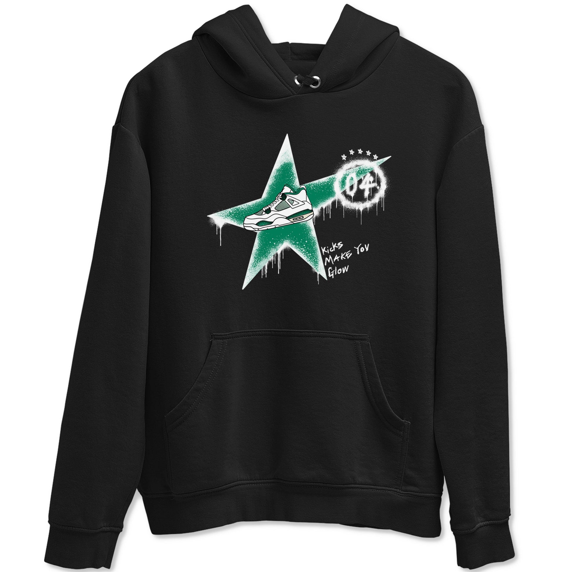 4s Oxidized Green shirts to match jordans Kicks Make You Glow sneaker match tees Air Jordan 4 Oxidized Green SNRT Sneaker Tees streetwear brand Black 2 unisex cotton tee