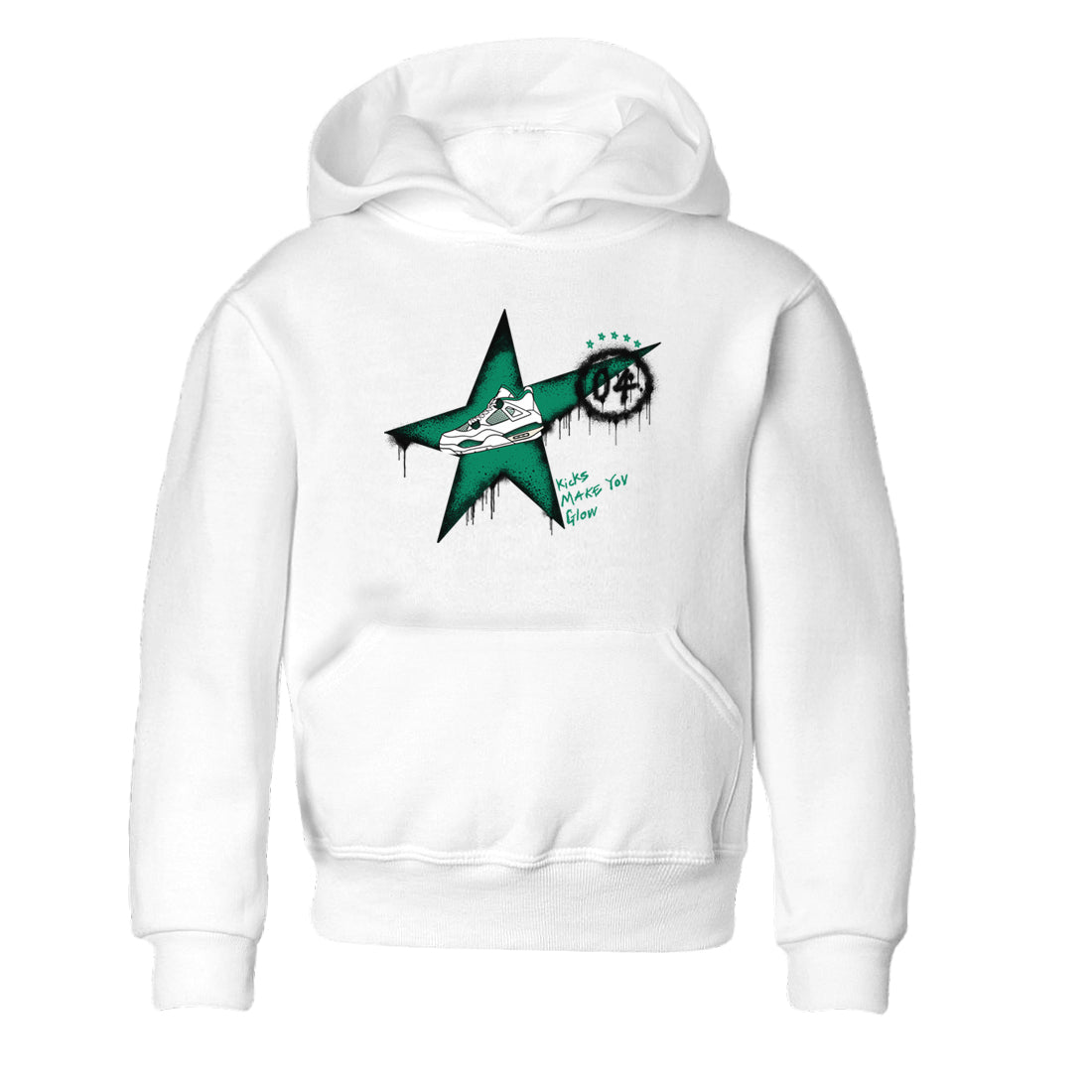 4s Oxidized Green shirts to match jordans Kicks Make You Glow sneaker match tees Air Jordan 4 Oxidized Green SNRT Sneaker Tees streetwear brand Baby and Youth White 2 cotton tee