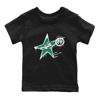 4s Oxidized Green shirts to match jordans Kicks Make You Glow sneaker match tees Air Jordan 4 Oxidized Green SNRT Sneaker Tees streetwear brand Baby and Youth Black 2 cotton tee