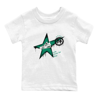 4s Oxidized Green shirts to match jordans Kicks Make You Glow sneaker match tees Air Jordan 4 Oxidized Green SNRT Sneaker Tees streetwear brand Baby and Youth White 2 cotton tee
