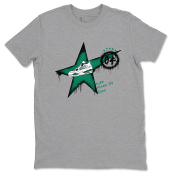 4s Oxidized Green shirts to match jordans Kicks Make You Glow sneaker match tees Air Jordan 4 Oxidized Green SNRT Sneaker Tees streetwear brand Heather Grey 2 unisex cotton tee