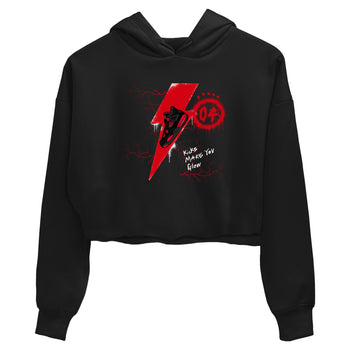 4s Red Thunder shirts to match jordans Kicks Make You Glow sneaker match tees Air Jordan 4 Red Thunder SNRT Sneaker Tees streetwear brand Black 2 crop tee