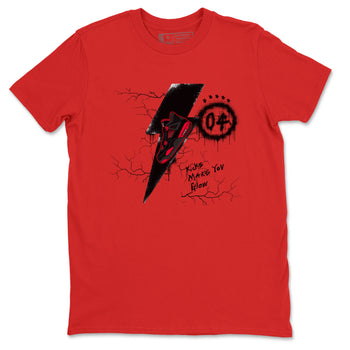 4s Red Thunder shirts to match jordans Kicks Make You Glow sneaker match tees Air Jordan 4 Red Thunder SNRT Sneaker Tees streetwear brand Red 2 unisex cotton tee
