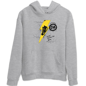 AJ4 Thunder shirts to match jordans Kicks Make You Glow sneaker match tees Air Jordan 4 Thunder SNRT Sneaker Tees streetwear brand Heather Grey 2 unisex cotton tee
