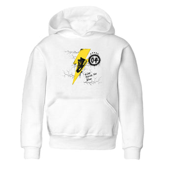 AJ4 Thunder shirts to match jordans Kicks Make You Glow sneaker match tees Air Jordan 4 Thunder SNRT Sneaker Tees streetwear brand Baby and Youth White 2 cotton tee
