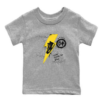 AJ4 Thunder shirts to match jordans Kicks Make You Glow sneaker match tees Air Jordan 4 Thunder SNRT Sneaker Tees streetwear brand Baby and Youth Heather Grey 2 cotton tee