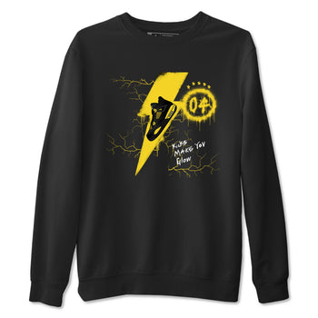 AJ4 Thunder shirts to match jordans Kicks Make You Glow sneaker match tees Air Jordan 4 Thunder SNRT Sneaker Tees streetwear brand Black 2 unisex cotton tee