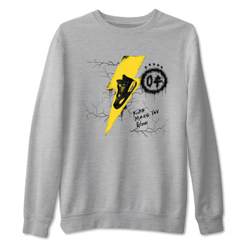 AJ4 Thunder shirts to match jordans Kicks Make You Glow sneaker match tees Air Jordan 4 Thunder SNRT Sneaker Tees streetwear brand Heather Grey 2 unisex cotton tee
