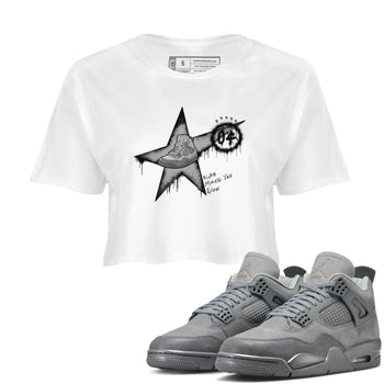 4s Wet Cement shirts to match jordans Kicks Make You Glow sneaker match tees Air Jordan 4 SE Wet Cement SNRT Sneaker Release Tees unisex cotton White 1 Crop Shirts