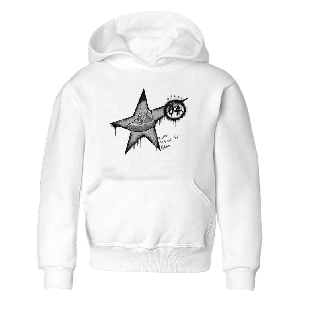 4s Wet Cement shirts to match jordans Kicks Make You Glow sneaker match tees Air Jordan 4 SE Wet Cement SNRT Sneaker Release Tees Youth Baby White 2 crew neck shirts