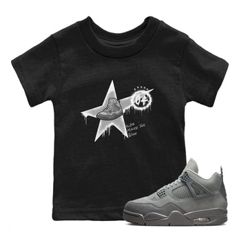 4s Wet Cement shirts to match jordans Kicks Make You Glow sneaker match tees Air Jordan 4 SE Wet Cement SNRT Sneaker Release Tees Youth Baby Black 1 crew neck shirts