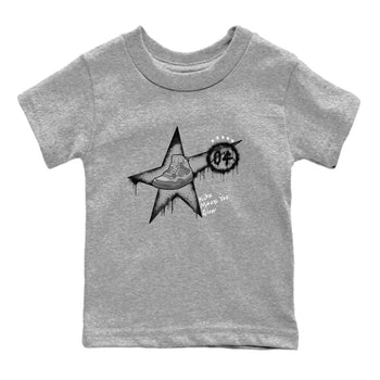 4s Wet Cement shirts to match jordans Kicks Make You Glow sneaker match tees Air Jordan 4 SE Wet Cement SNRT Sneaker Release Tees Youth Baby Heather Grey 2 crew neck shirts