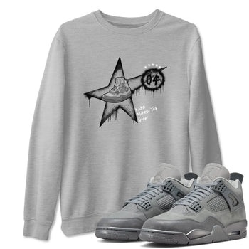 4s Wet Cement shirts to match jordans Kicks Make You Glow sneaker match tees Air Jordan 4 SE Wet Cement SNRT Sneaker Release Tees unisex cotton Heather Grey 1 crew neck shirts