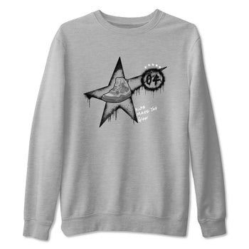 4s Wet Cement shirts to match jordans Kicks Make You Glow sneaker match tees Air Jordan 4 SE Wet Cement SNRT Sneaker Release Tees unisex cotton Heather Grey 2 crew neck shirts
