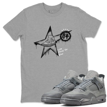 4s Wet Cement shirts to match jordans Kicks Make You Glow sneaker match tees Air Jordan 4 SE Wet Cement SNRT Sneaker Release Tees unisex cotton Heather Grey 1 crew neck shirts