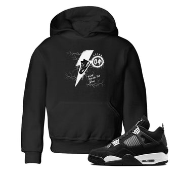 AJ4 White Thunder shirts to match jordans Kicks Make You Glow sneaker match tees Air Jordan 4 White Thunder SNRT Sneaker Tees streetwear brand Baby and Youth Black 1 cotton tee