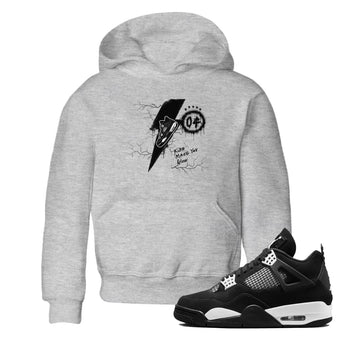 AJ4 White Thunder shirts to match jordans Kicks Make You Glow sneaker match tees Air Jordan 4 White Thunder SNRT Sneaker Tees streetwear brand Baby and Youth Heather Grey 1 cotton tee