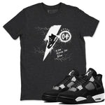 AJ4 White Thunder shirts to match jordans Kicks Make You Glow sneaker match tees Air Jordan 4 White Thunder SNRT Sneaker Tees streetwear brand Charcoal Heather 1 unisex cotton tee