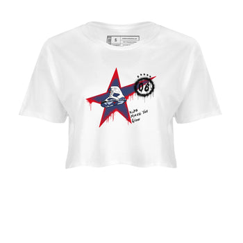 6s Olympic shirt to match jordans Kicks Make You Glow sneaker tees Air Jordan 6 Olympic SNRT Sneaker Release Tees White 2 crop length shirt