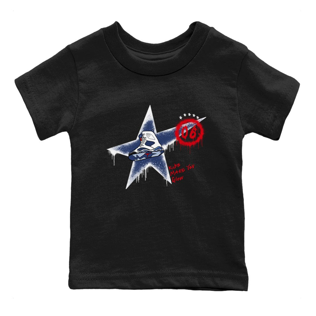 6s Olympic shirt to match jordans Kicks Make You Glow sneaker tees Air Jordan 6 Olympic SNRT sneaker release tees baby toddler Black 2 cotton Shirt