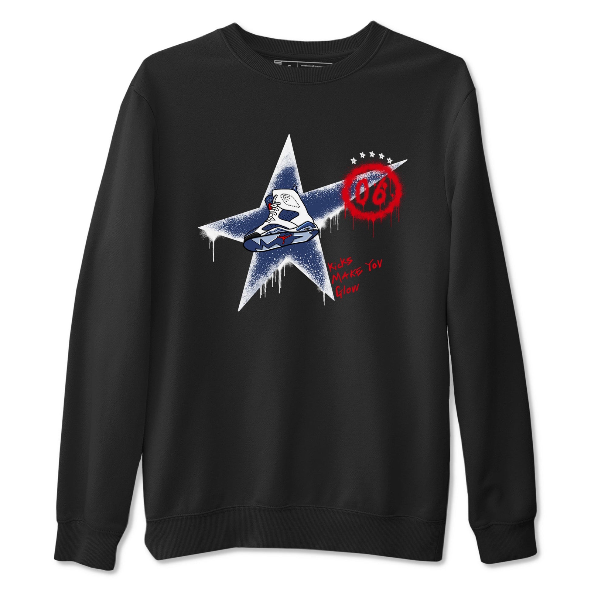 6s Olympic shirt to match jordans Kicks Make You Glow sneaker tees Air Jordan 6 Olympic SNRT Sneaker Release Tees unisex cotton Black 2 crew neck shirt