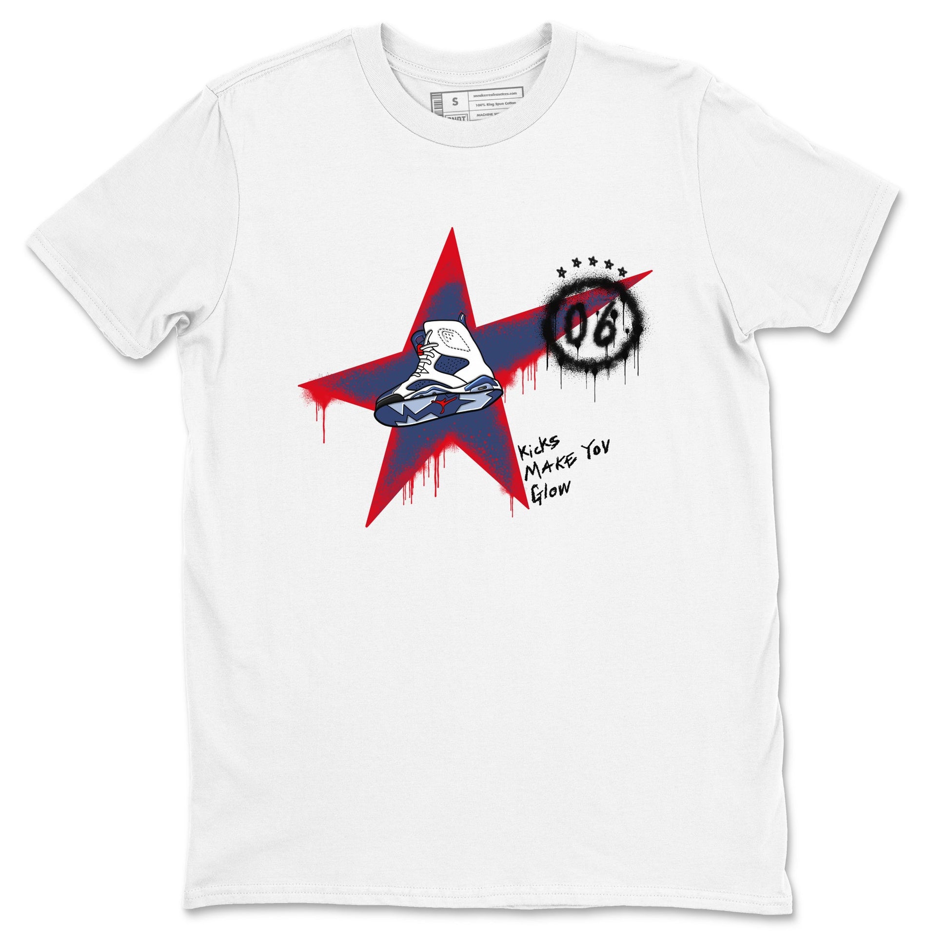 6s Olympic shirt to match jordans Kicks Make You Glow sneaker tees Air Jordan 6 Olympic SNRT Sneaker Release Tees unisex cotton White 2 crew neck shirt