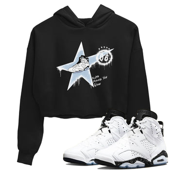 6s White Black shirt to match jordans Kicks Make You Glow sneaker tees Air Jordan 6 White Black SNRT Sneaker Release Tees Black 1 crop length shirt