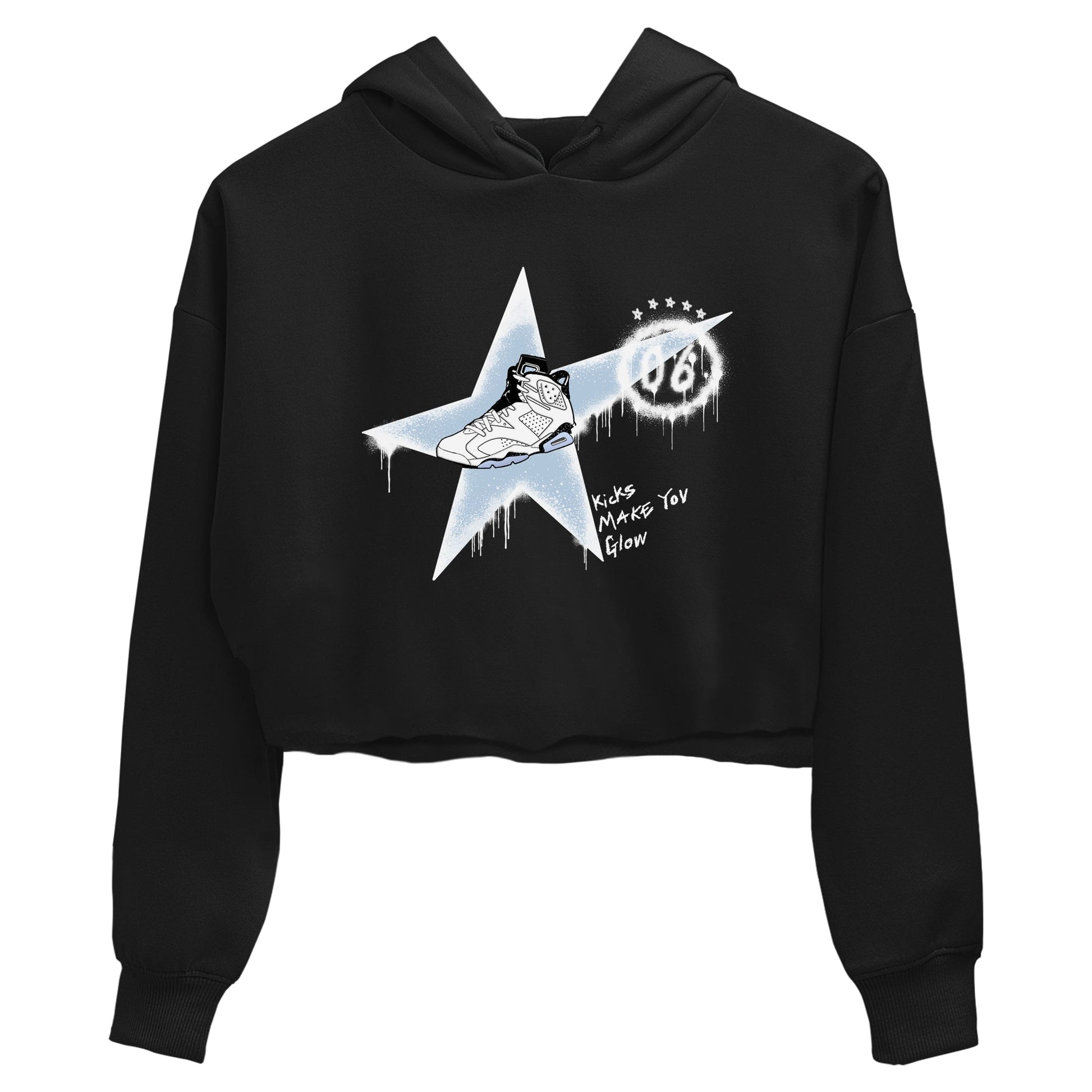 6s White Black shirt to match jordans Kicks Make You Glow sneaker tees Air Jordan 6 White Black SNRT Sneaker Release Tees Black 2 crop length shirt