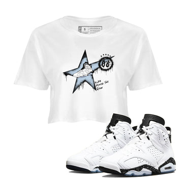 6s White Black shirt to match jordans Kicks Make You Glow sneaker tees Air Jordan 6 White Black SNRT Sneaker Release Tees White 1 crop length shirt