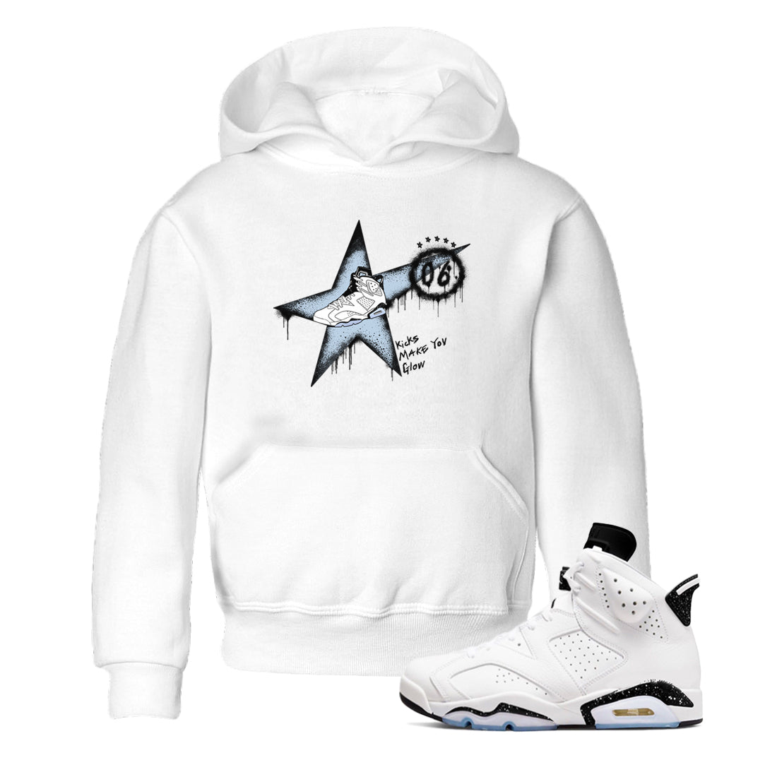 6s White Black shirt to match jordans Kicks Make You Glow sneaker tees Air Jordan 6 White Black SNRT sneaker release tees baby toddler White 1 cotton Shirt