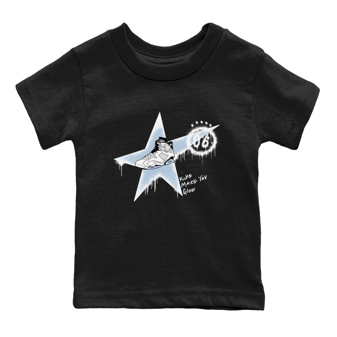 6s White Black shirt to match jordans Kicks Make You Glow sneaker tees Air Jordan 6 White Black SNRT sneaker release tees baby toddler Black 2 cotton Shirt