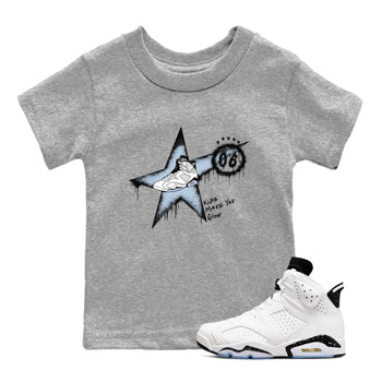 6s White Black shirt to match jordans Kicks Make You Glow sneaker tees Air Jordan 6 White Black SNRT sneaker release tees baby toddler Heather Grey 1 cotton Shirt